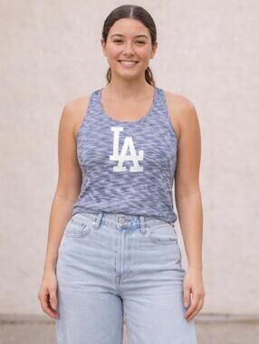 LA Dodgers Tank Top Women’s L NWT Blue New Era Keyhole Back MLB